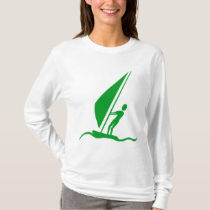 T-shirt Planche à voile - vert d'herbe