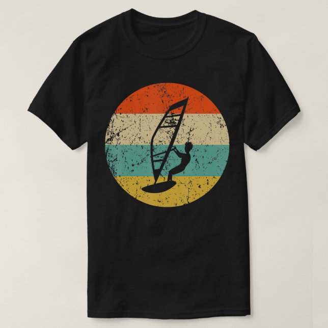 T-shirt Planche à voile Vintage Retro Windsurfer (Design devant)