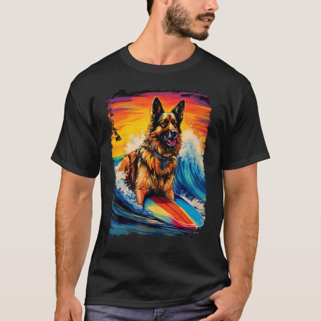 T-shirt Planche de paddle Berger allemand (Devant)