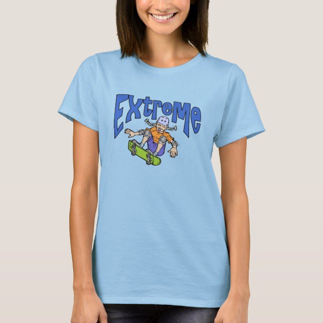 T-shirt Planche de patinage extrême fille (Devant)