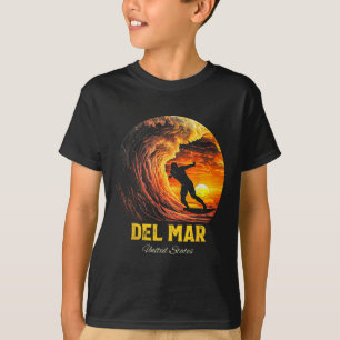 T-shirt Planche de surf de surf de Del Mar États-Unis