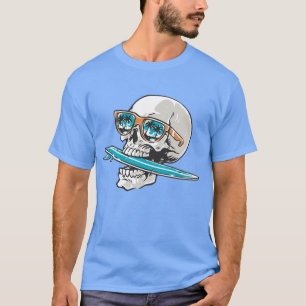 T-shirt Planche de surf drôle morsure conception de surf d