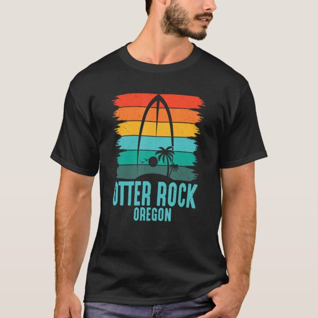 T-shirt Planche de surf Planche de Surf Otter Rock Surfboa (Devant)