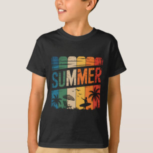 T-shirt Planche de surf rétro surfant sur la plage Surfeur