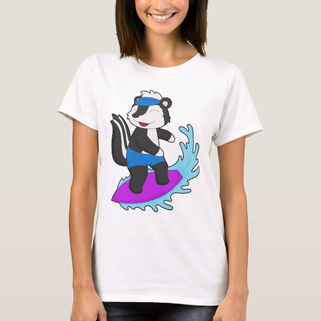 T-shirt Planche de surf Surfing Skunk Été (Devant)