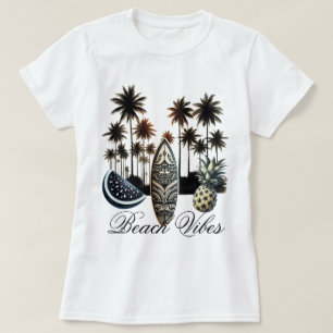 T-shirt Planche de surf Vibe de plage tropicale
