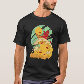 T-shirt Planche de surf vintage chat samouraï Japon surf