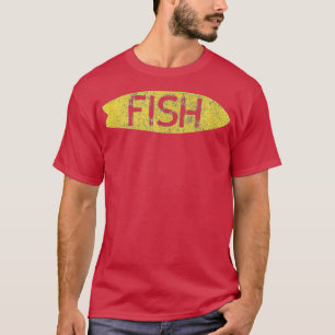 T-shirt Planche de surf Vintage Retro style poisson