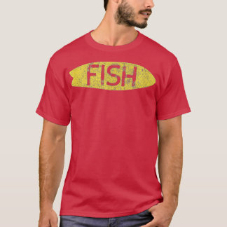 T-shirt Planche de surf Vintage Retro style poisson 