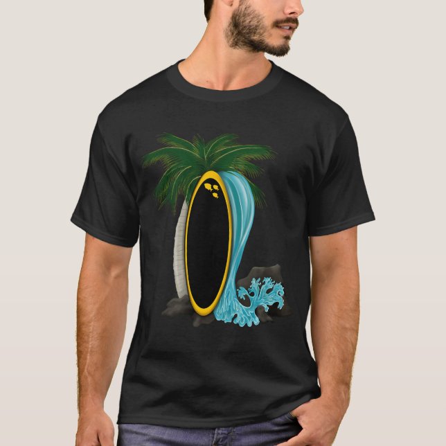 T-shirt Planche de surf Yellow Tang Splash (Devant)