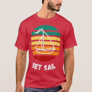 T-shirt Planche de voile Coucher de soleil Vintage avec vo