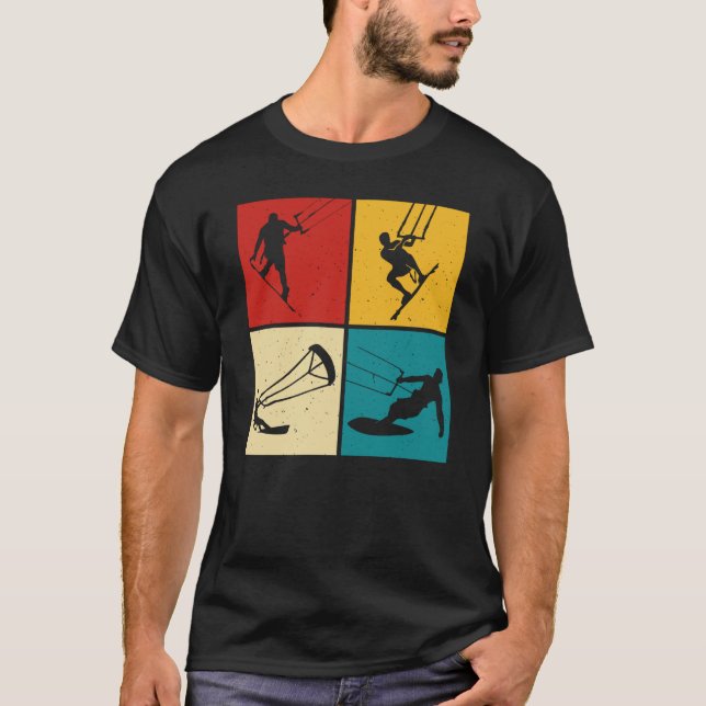 T-shirt Planche Rétro Kitesurf (Devant)