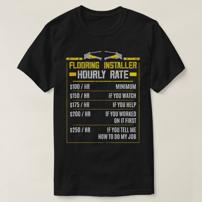 T-shirt Planchers Installer Planchers Installer Entreprene (Design devant)
