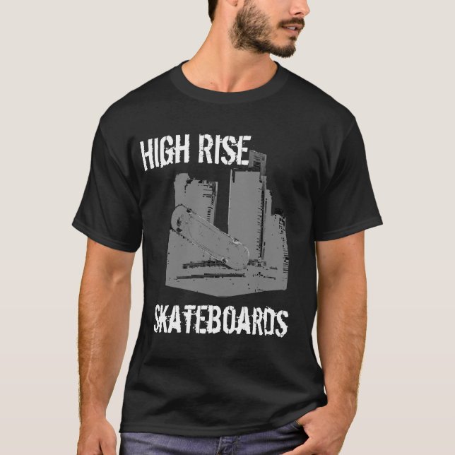 T-shirt Planches à roulettes élevées (Devant)