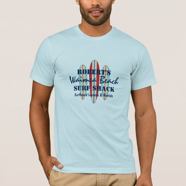 T-shirt Planches de surf de Hawaïen de monogramme de (Devant)