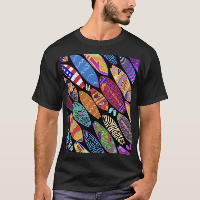 T-shirt Planches de surf de la côte californienne  (Devant)