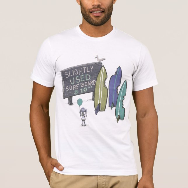 T-shirt Planches de surf légèrement utilisées (Devant)