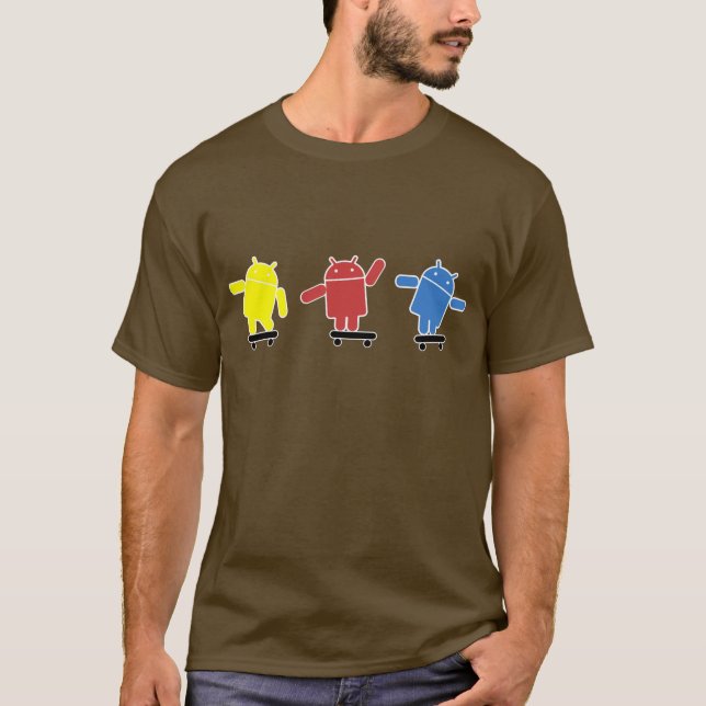T-shirt Planchiste androïde coloré multi (Devant)
