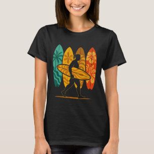 T-shirt Planchiste de surf d'été Vague Surf Surfboard Plag
