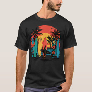 T-shirt Planchiste Hawaï Vague Surf Plage