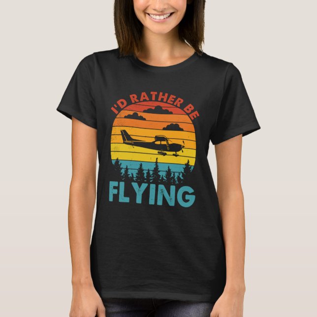 T-shirt Plane Propeller Airplane Decorations Pilot Sunglas (Devant)