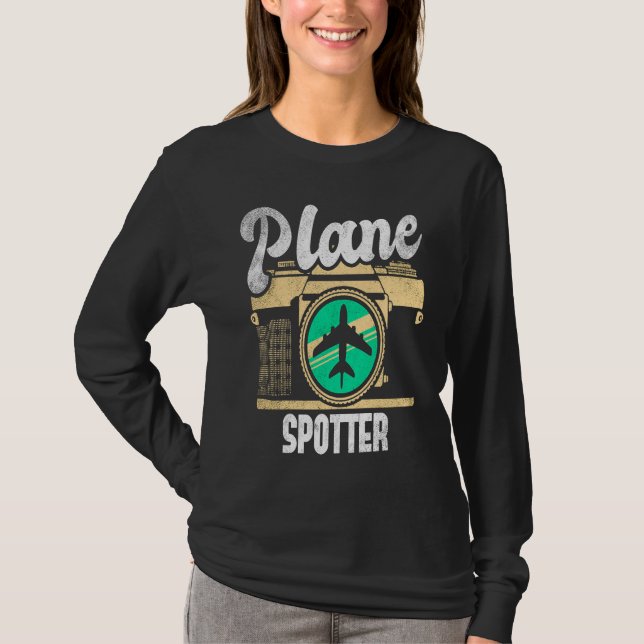 T-shirt Plane Spotter Spotting Aircraft Airplane Fan Love  (Devant)