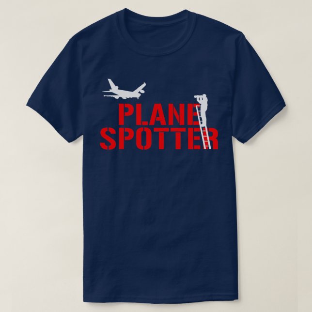 T-shirt Planespotter Plan Spotter & Spots Ventilateur Avio (Design devant)