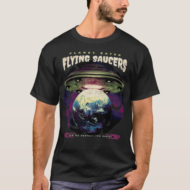T-shirt Planet Eater Soucoupes volantes Espace Alien Sci F (Devant)