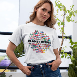 T-shirt Planet Meeple, Black Text Femens Shirt