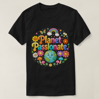 T-shirt Planet Passionate Colorful Typography