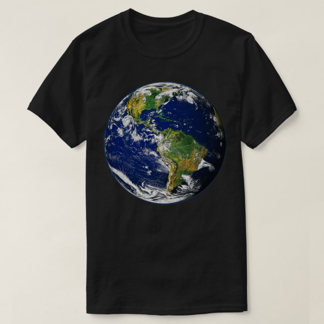 T-shirt Planète Bleue Terre de l'espace (Design devant)