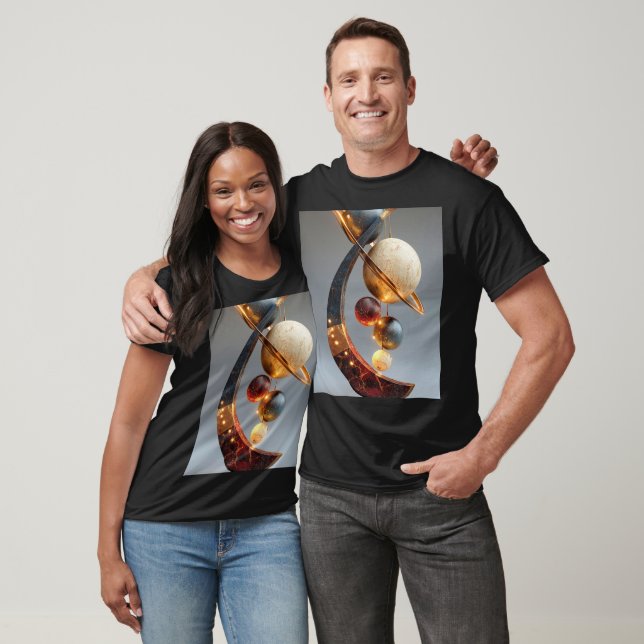 T-shirt Planète céleste abstraite de luxe  (Unisexe)