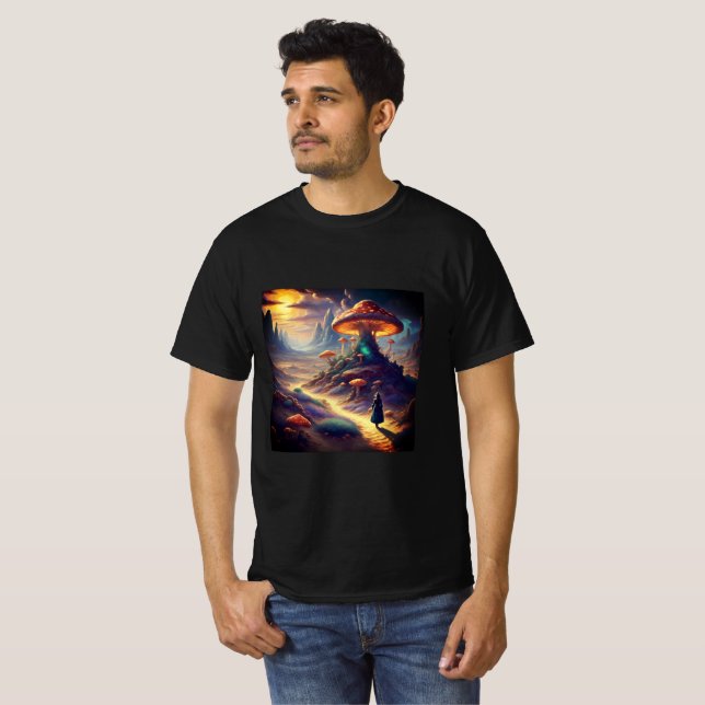 T-shirt Planète Champignon Magique  (Devant entier)