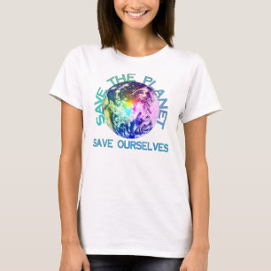 T-shirt Planète d'arc-en-ciel