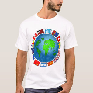 T-shirt Planète de drapeau