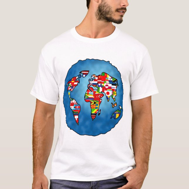 T-shirt Planète de drapeau (Devant)