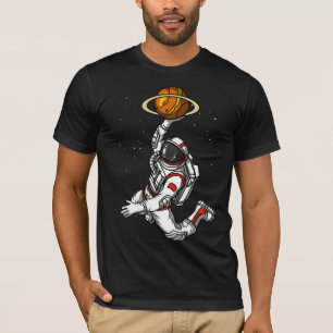 T-shirt Planète de l'espace d'astronaute de basket-ball