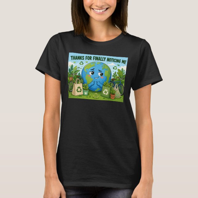 T-shirt Planète drôle de la Terre Éco Graphique (Devant)