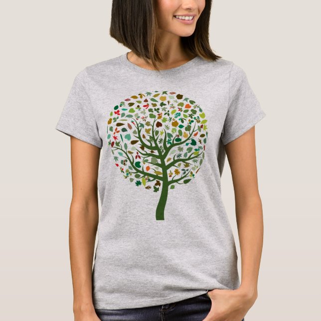 T-shirt Planète écologique de l'arbre vert (Devant)