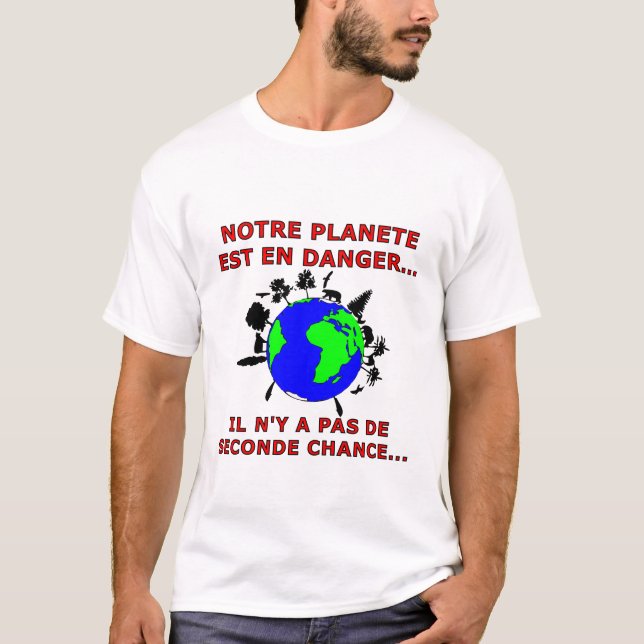 T-SHIRT PLANETE EN DANGER (Devant)