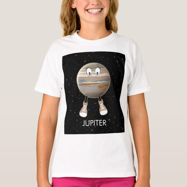 T-shirt Planète Jupiter & Étoiles (Devant)
