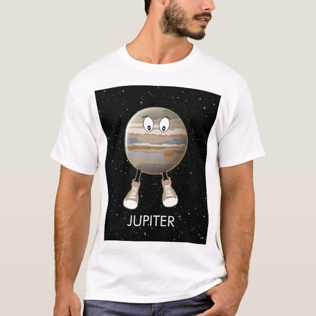 T-shirt Planète Jupiter & Étoiles (Devant)
