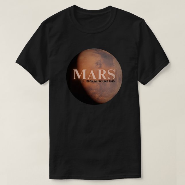 T-shirt Planète Mars Drôle  (Design devant)