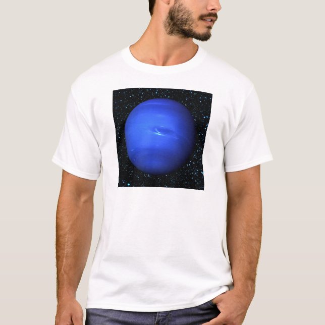 T-shirt PLANÈTE NEPTUNE avec l'arrière - plan d'étoile (Devant)