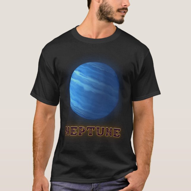 T-shirt Planète Neptune Planètes Couleur.V1 (Devant)