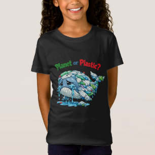 T-Shirt Planète ou plastique ? Sauvez la baleine de l'océa