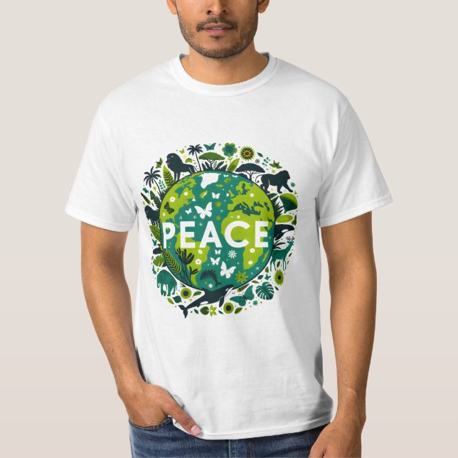 T-shirt Planète pacifique - Sauver l'environnement (Devant)