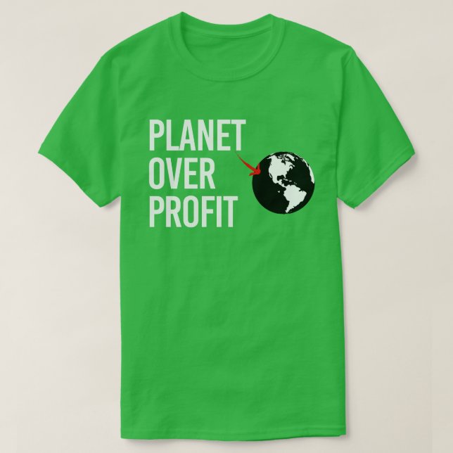 T-shirt Planète sur le profit (Design devant)