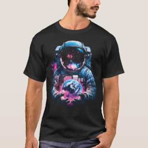 T-shirt Planète Terre Astronaute Espace Galaxie