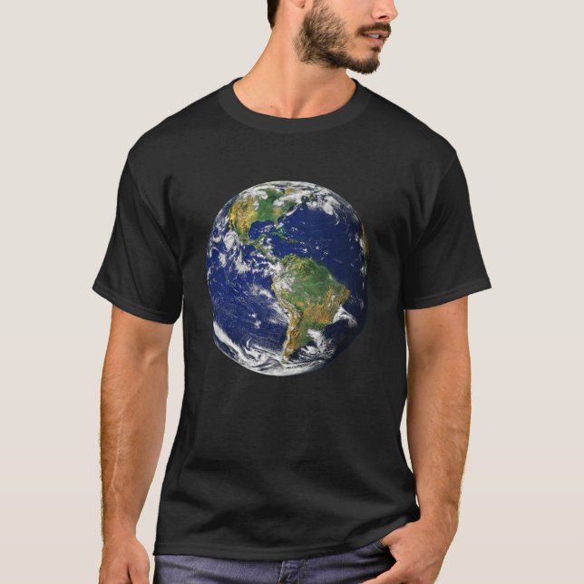T-shirt Planète Terre - Le Marbre Bleu (Les Amériques) (Devant)